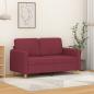 Preview: ARDEBO.de - 2-Sitzer-Sofa Weinrot 120 cm Stoff