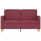 Preview: 2-Sitzer-Sofa Weinrot 120 cm Stoff