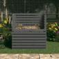 Preview: Komposter Grau 100x100x102 cm Massivholz Kiefer