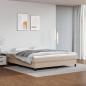 Preview: ARDEBO.de - Boxspringbett Matratze Cappuccino-Braun 160x200 cm Kunstleder