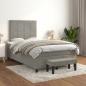 Preview: ARDEBO.de - Boxspringbett mit Matratze Hellgrau 120x200 cm Samt