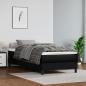 Preview: ARDEBO.de - Boxspringbett mit Matratze Schwarz 100x200 cm Kunstleder