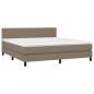 Preview: Boxspringbett mit Matratze Taupe 180x200 cm Stoff