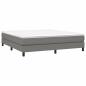 Preview: Boxspringbett mit Matratze Dunkelgrau 180x200 cm Stoff