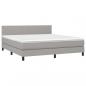 Preview: Boxspringbett mit Matratze Hellgrau 180x200 cm Stoff