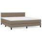 Preview: Boxspringbett mit Matratze Taupe 180x200 cm Stoff