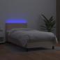 Preview: Boxspringbett mit Matratze & LED Cappuccino-Braun 100x200cm