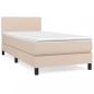 Preview: Boxspringbett Matratze Cappuccino-Braun 100x200cm Kunstleder