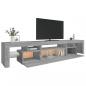 Preview: TV-Schrank mit LED-Leuchten Grau Sonoma 215x36,5x40 cm