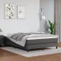 Preview: ARDEBO.de - Boxspringbett mit Matratze Grau 140x190 cm Kunstleder