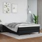 Preview: ARDEBO.de - Boxspringbett mit Matratze Schwarz 140x190 cm Kunstleder