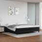 Preview: ARDEBO.de - Boxspringbett mit Matratze Schwarz 200x200 cm Kunstleder