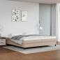 Preview: ARDEBO.de - Boxspringbett Matratze Cappuccino-Braun 200x200cm Kunstleder