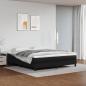 Preview: ARDEBO.de - Boxspringbett mit Matratze Schwarz 180x200 cm Kunstleder