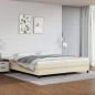 Preview: ARDEBO.de - Boxspringbett mit Matratze Creme 200x200 cm Kunstleder