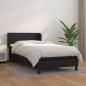 Preview: ARDEBO.de - Boxspringbett mit Matratze Schwarz 100x200 cm Kunstleder