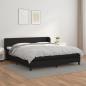 Preview: ARDEBO.de - Boxspringbett mit Matratze Schwarz 160x200 cm Kunstleder