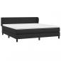 Preview: Boxspringbett mit Matratze Schwarz 160x200 cm Kunstleder