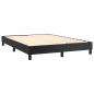 Preview: Boxspringbett mit Matratze Schwarz 140x190 cm Kunstleder