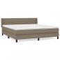 Preview: Boxspringbett mit Matratze Taupe 180x200 cm Stoff