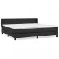 Preview: Boxspringbett mit Matratze Schwarz 200x200 cm Kunstleder