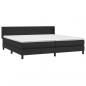 Preview: Boxspringbett mit Matratze Schwarz 200x200 cm Kunstleder