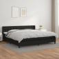 Preview: ARDEBO.de - Boxspringbett mit Matratze Schwarz 200x200 cm Kunstleder