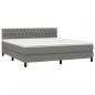 Preview: Boxspringbett mit Matratze Dunkelgrau 180x200 cm Stoff