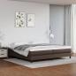 Preview: ARDEBO.de - Boxspringbett mit Matratze Braun 200x200 cm Kunstleder