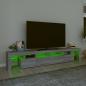 Preview: TV-Schrank mit LED-Leuchten Grau Sonoma 230x36,5x40 cm