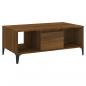 Preview: Couchtisch Braun Eichen-Optik 90x50x36,5 cm Holzwerkstoff