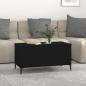 Preview: Couchtisch Schwarz 90x44,5x45 cm Holzwerkstoff