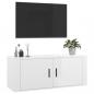 Preview: TV-Wandschrank Hochglanz-Weiß 100x34,5x40 cm