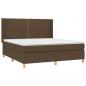 Preview: Boxspringbett mit Matratze Dunkelbraun 160x200 cm Stoff