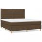 Preview: Boxspringbett mit Matratze Dunkelbraun 160x200 cm Stoff