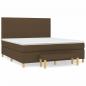 Preview: Boxspringbett mit Matratze Dunkelbraun 160x200 cm Stoff