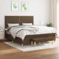 Preview: ARDEBO.de - Boxspringbett mit Matratze Dunkelbraun 160x200 cm Stoff