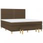 Preview: Boxspringbett mit Matratze Dunkelbraun 160x200 cm Stoff