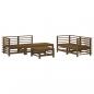 Preview: 6-tlg. Garten-Lounge-Set Honigbraun Massivholz Kiefer