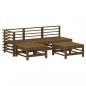 Preview: 5-tlg. Garten-Lounge-Set Honigbraun Massivholz Kiefer