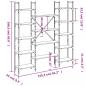 Preview: Bücherregal Sonoma-Eiche 155,5x24x166,5 cm Holzwerkstoff