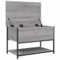 Preview: Sitzbank mit Stauraum Grau Sonoma 70x42,5x47 cm Holzwerkstoff