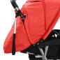 Preview: Tandem-Kinderwagen Stahl Rot und Schwarz 