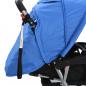 Preview: Tandem-Kinderwagen Stahl Blau und Schwarz 