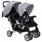 Preview: Tandem-Kinderwagen Stahl Grau und Schwarz