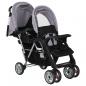 Preview: Tandem-Kinderwagen Stahl Grau und Schwarz