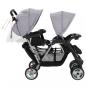 Preview: Tandem-Kinderwagen Stahl Grau und Schwarz