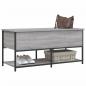 Preview: Sitzbank mit Stauraum Grau Sonoma 100x42,5x47 cm Holzwerkstoff