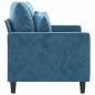 Preview: 2-Sitzer-Sofa Blau 120 cm Samt