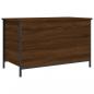 Preview: Sitzbank mit Stauraum Braun Eiche 80x42,5x50 cm Holzwerkstoff